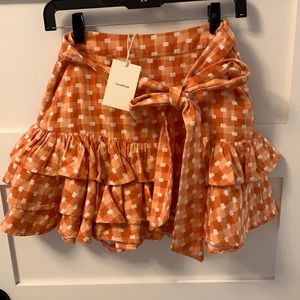 NWT Tularosa Orange mini skirt